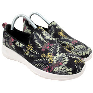 Skechers Womens GoWalk Joy Hawaiian Sunset Slip On Sneaker Black Size 9